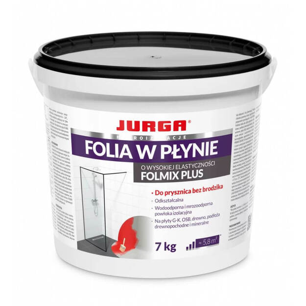FOLMIX PLUS raudona teptinė hidroizoliacija lauko ir vidaus darbams 4kg